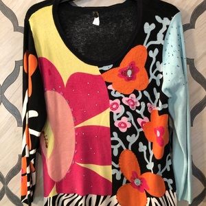 Multi Colored Viscose Sweater